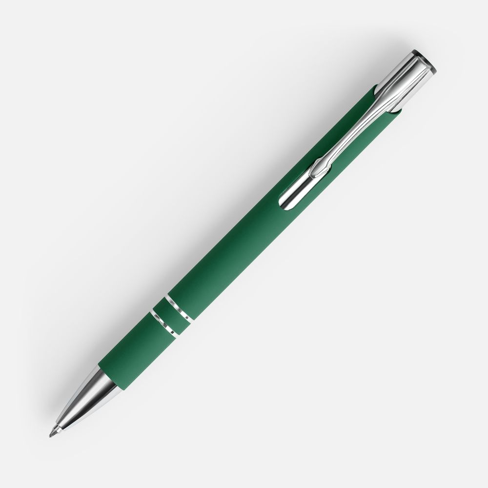 Ручка шариковая Keskus Soft Touch, зеленая / Миниатюра WWW (1000)