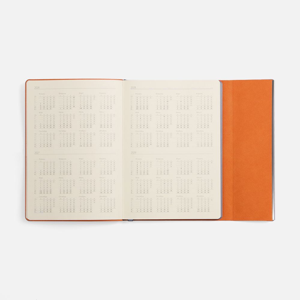 Ежедневник Petrus Flap, недатированный, оранжевый / Миниатюра WWW (1000)