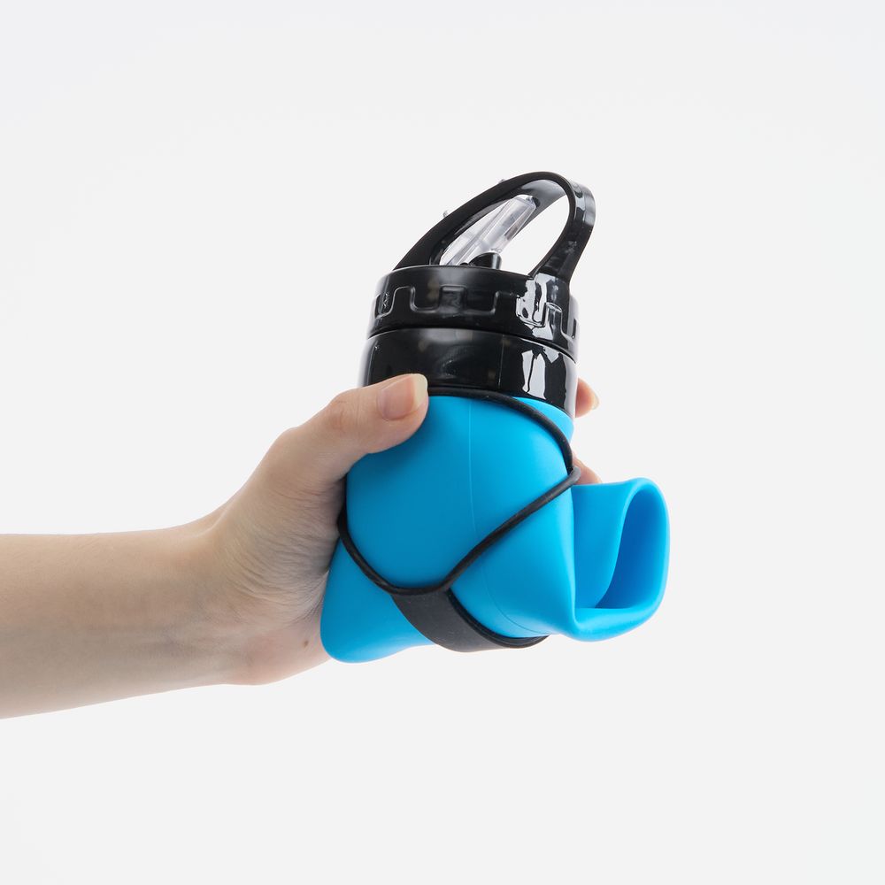 Складная бутылка для воды Langfossen, голубая / Миниатюра WWW (1000)