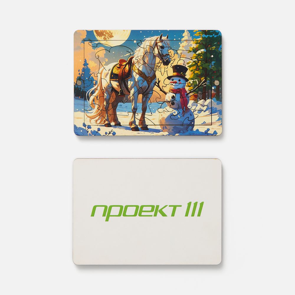 Деревянный пазл с крышкой PuzzleBox на заказ / Миниатюра WWW (1000)