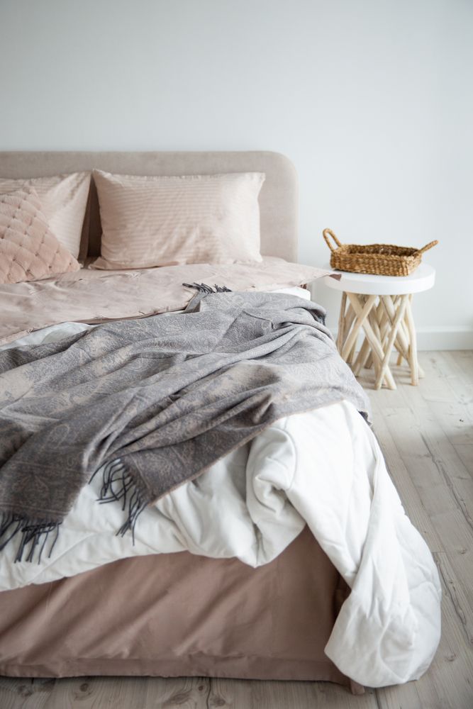 Плед Magnolia, серый с бежевым / Миниатюра WWW (1000)