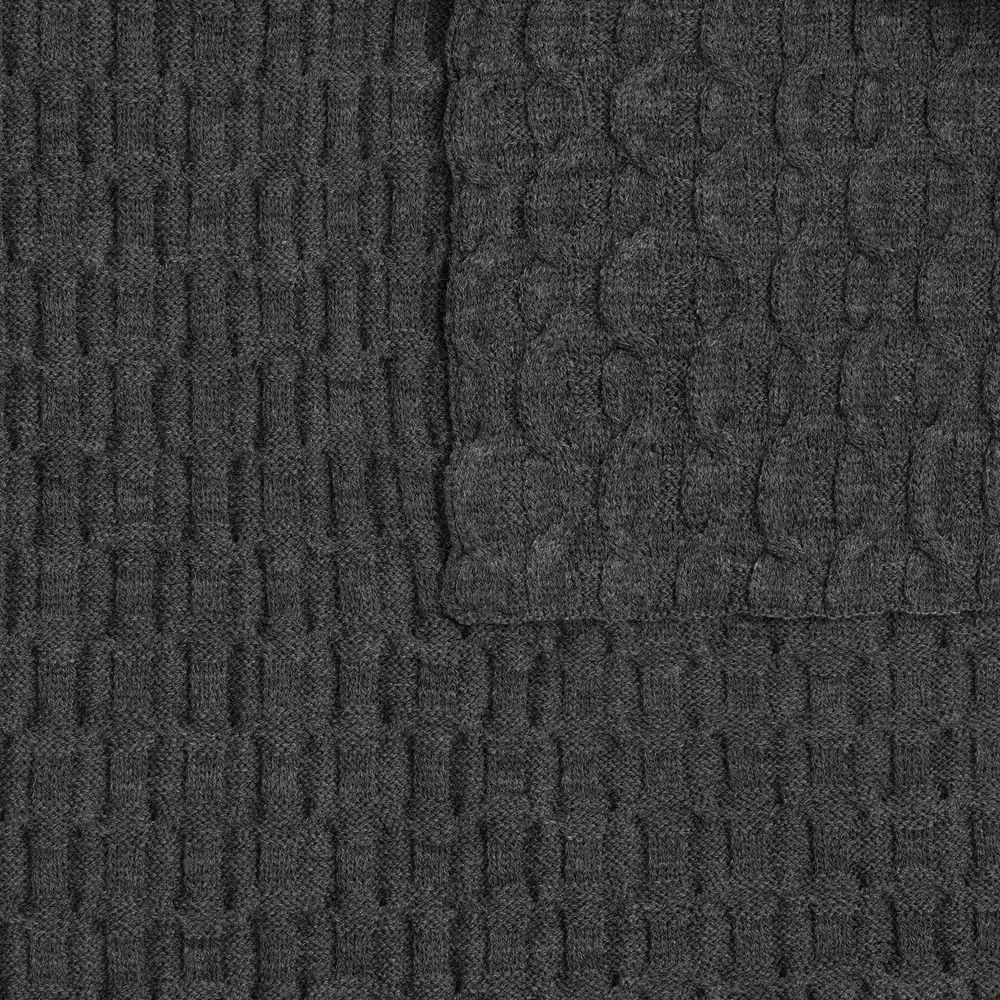 Плед Braidera, темно-серый меланж (асфальт) / Миниатюра WWW (1000)