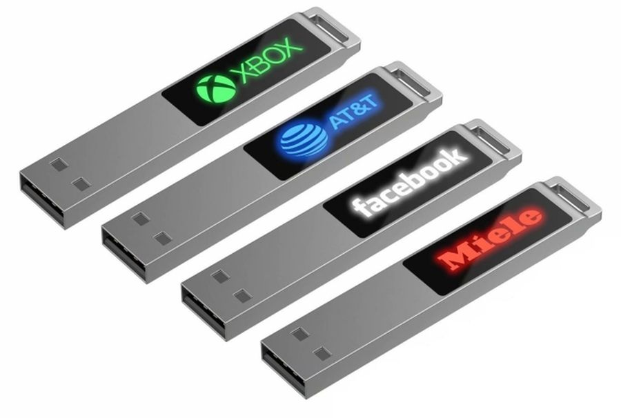 Флешка markBright с зеленой подсветкой, 16 Гб / Миниатюра WWW (1000)