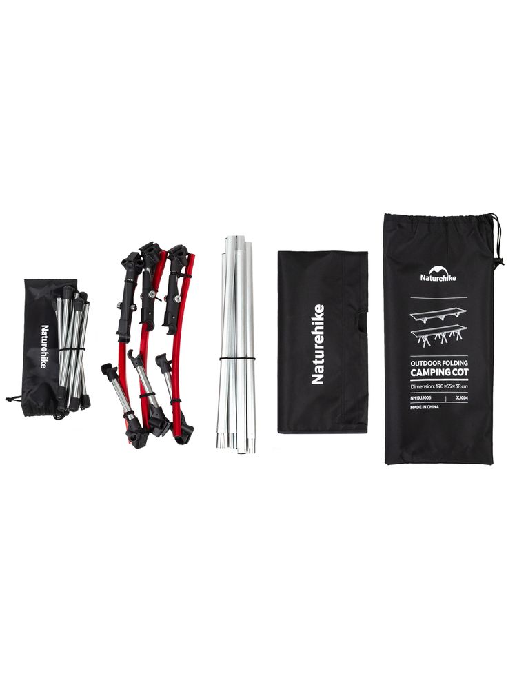 Раскладушка туристическая XJC04, черная / Миниатюра WWW (1000)