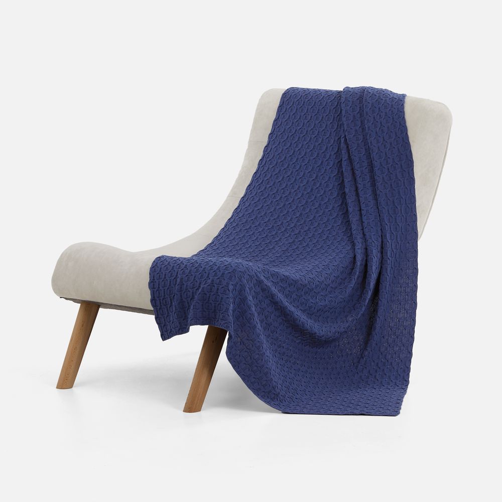 Плед Braidera, синий (черника) / Миниатюра WWW (1000)