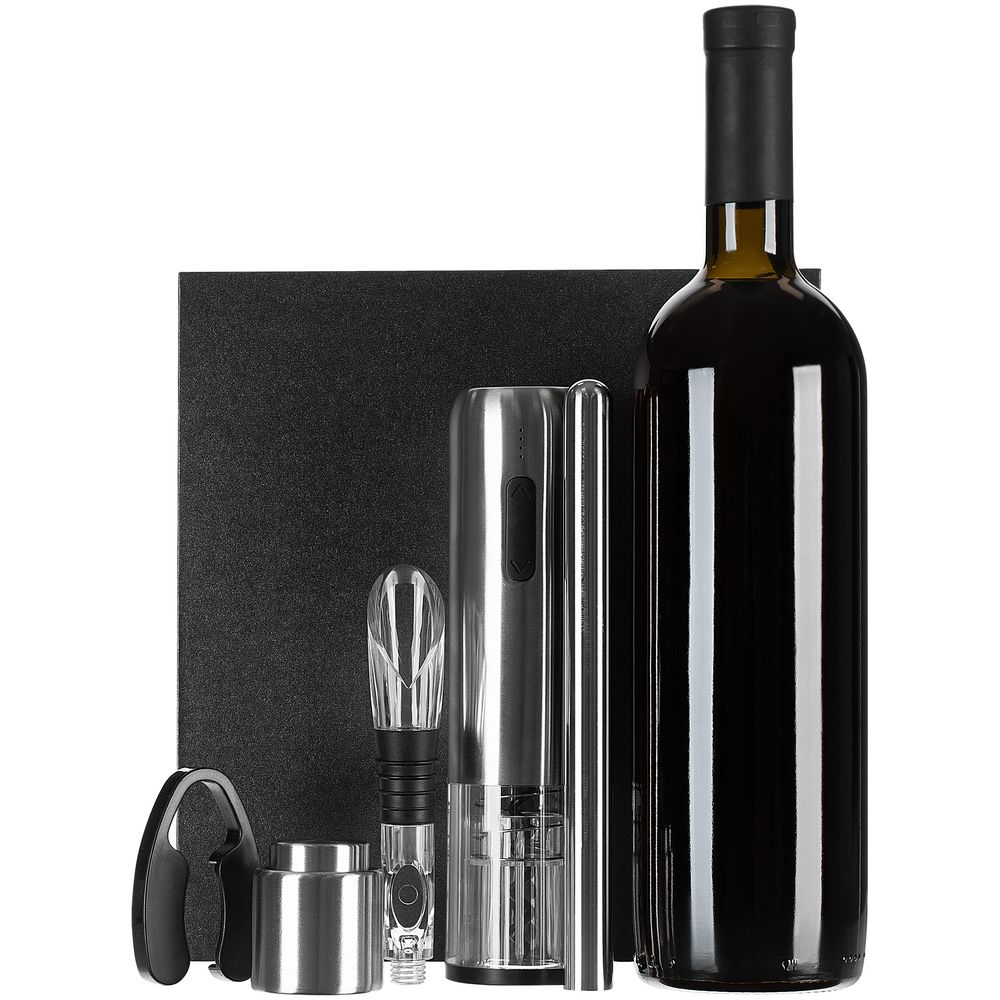 Винный набор Veritas, черный с серебристым / Миниатюра WWW (1000)