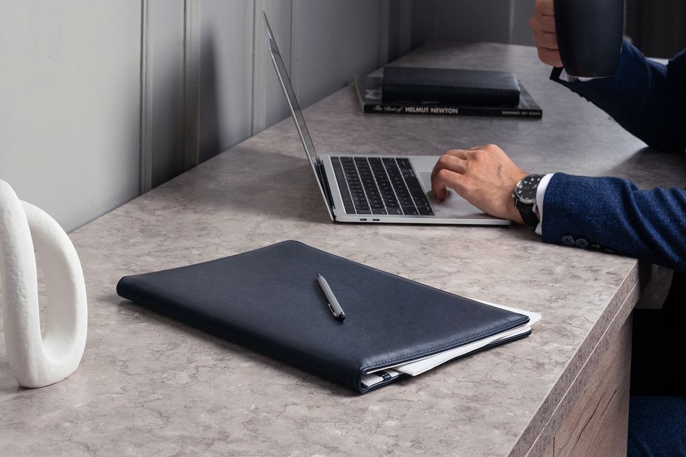 Папка адресная Signature, синяя / Миниатюра WWW (1000)