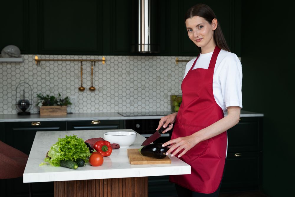 Фартук Neat, вишневый / Миниатюра WWW (1000)