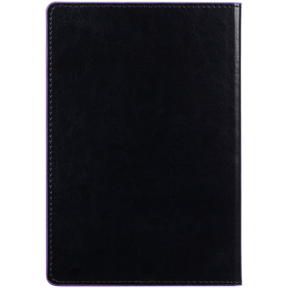 Ежедневник Alanis, недатированный, черный c фиолетовым / Миниатюра WWW (1000)