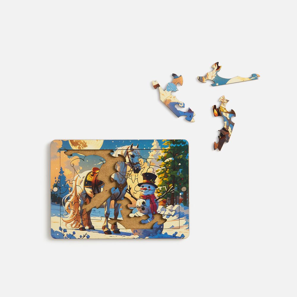 Деревянный пазл с крышкой PuzzleBox на заказ / Миниатюра WWW (1000)