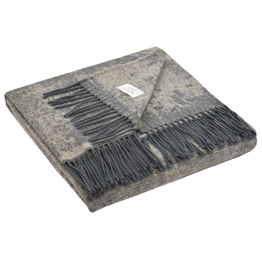 Плед Magnolia, серый с бежевым / Миниатюра WWW (1000)