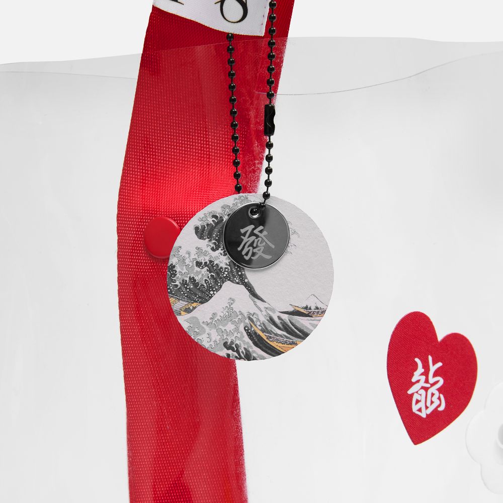 Кнопка Clavis, M, красная / Миниатюра нанесения (1000)