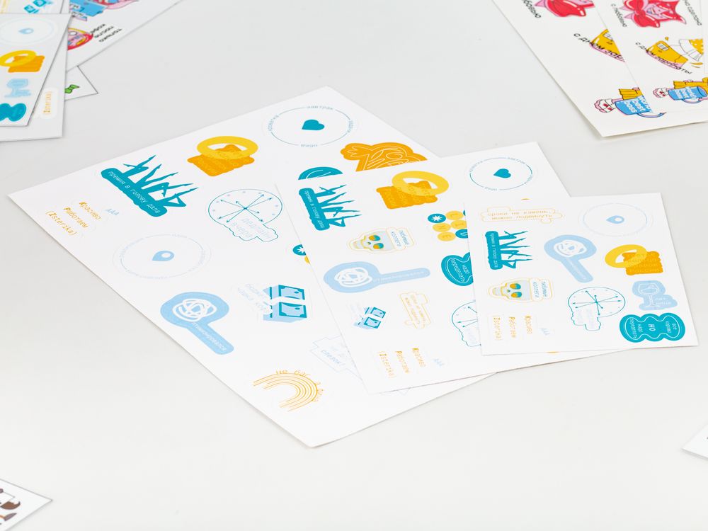 Наклейки ПВХ Sticker Pack на заказ, S / Миниатюра WWW (1000)