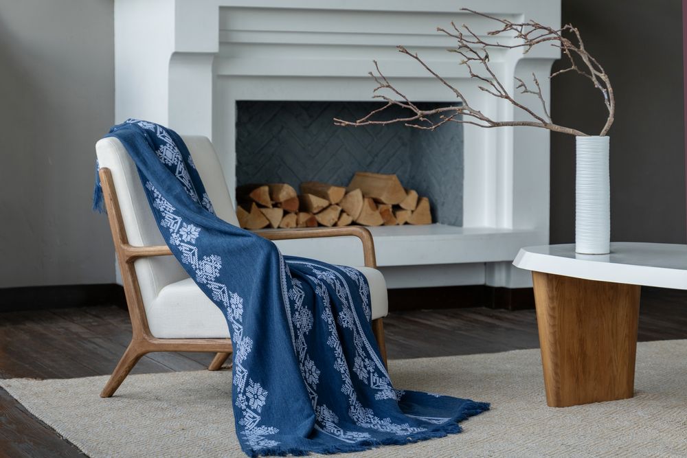 Плед Onego, синий (джинс) / Миниатюра WWW (1000)