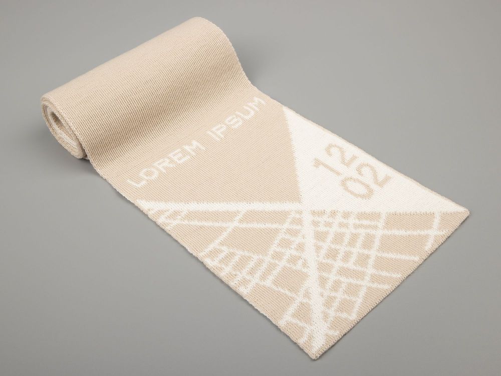 Шарф на заказ Tricksy Rand, M, полушерсть / Миниатюра WWW (1000)