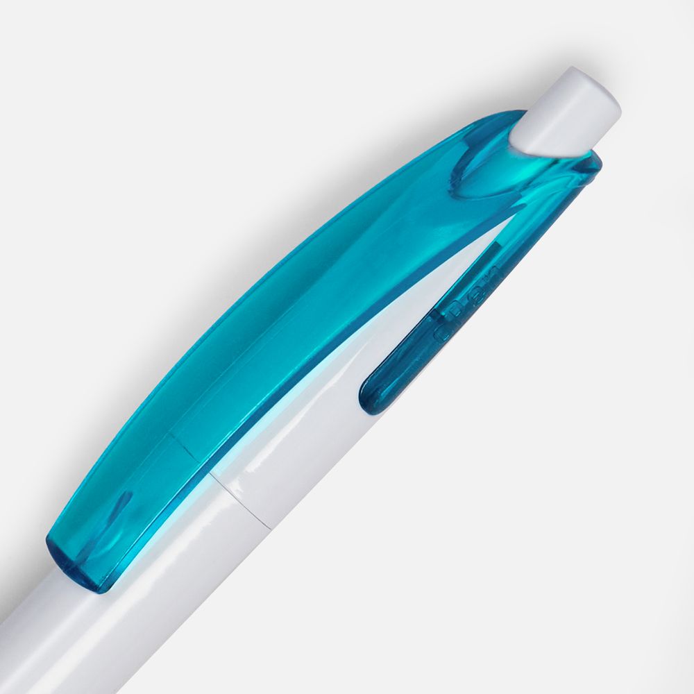 Ручка шариковая Bento, белая с голубым / Миниатюра WWW (1000)