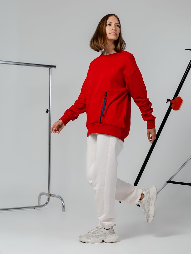 Свитшот унисекс Kosmos 2.0, красный / Миниатюра WWW (1000)