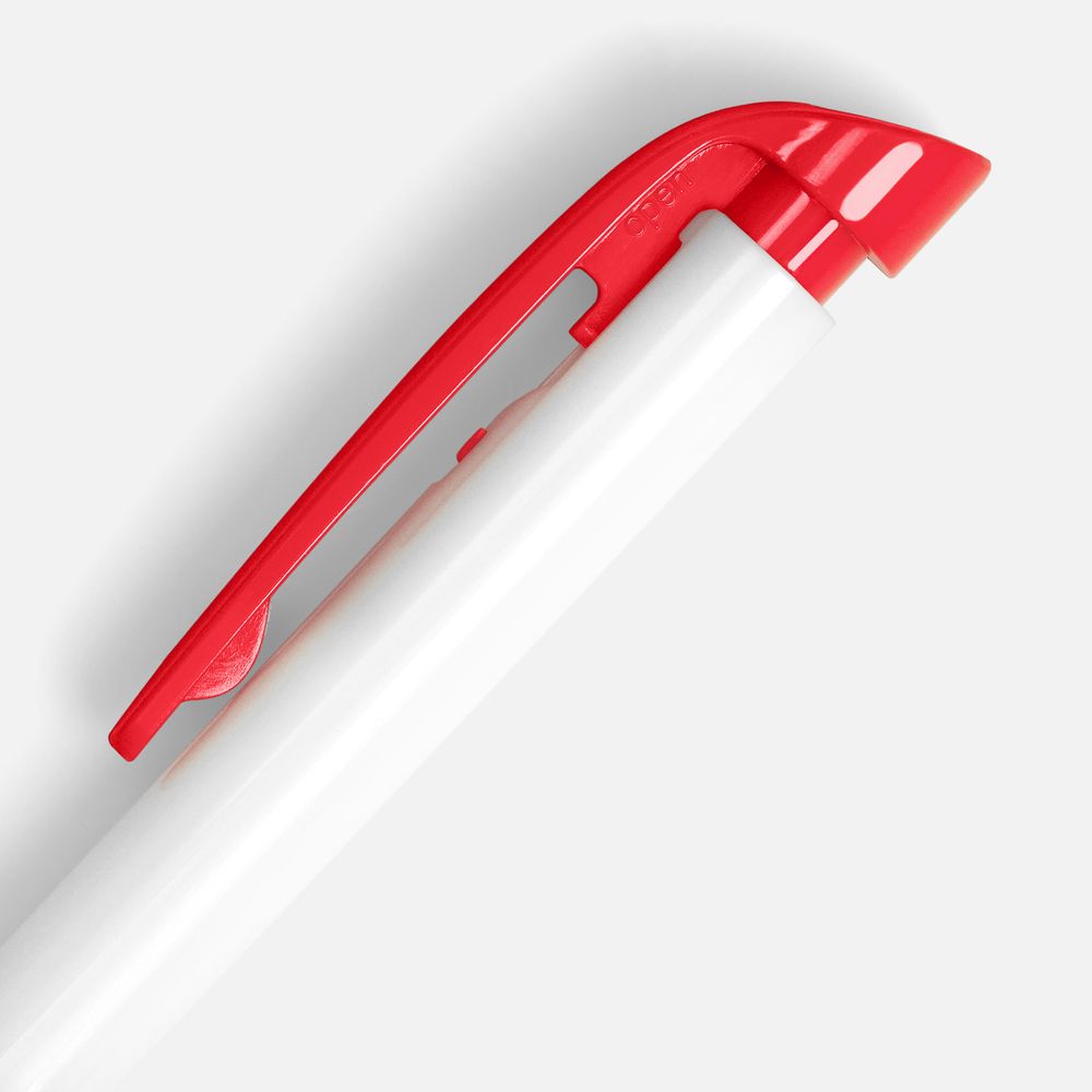 Ручка шариковая Favorite, белая с красным / Миниатюра WWW (1000)