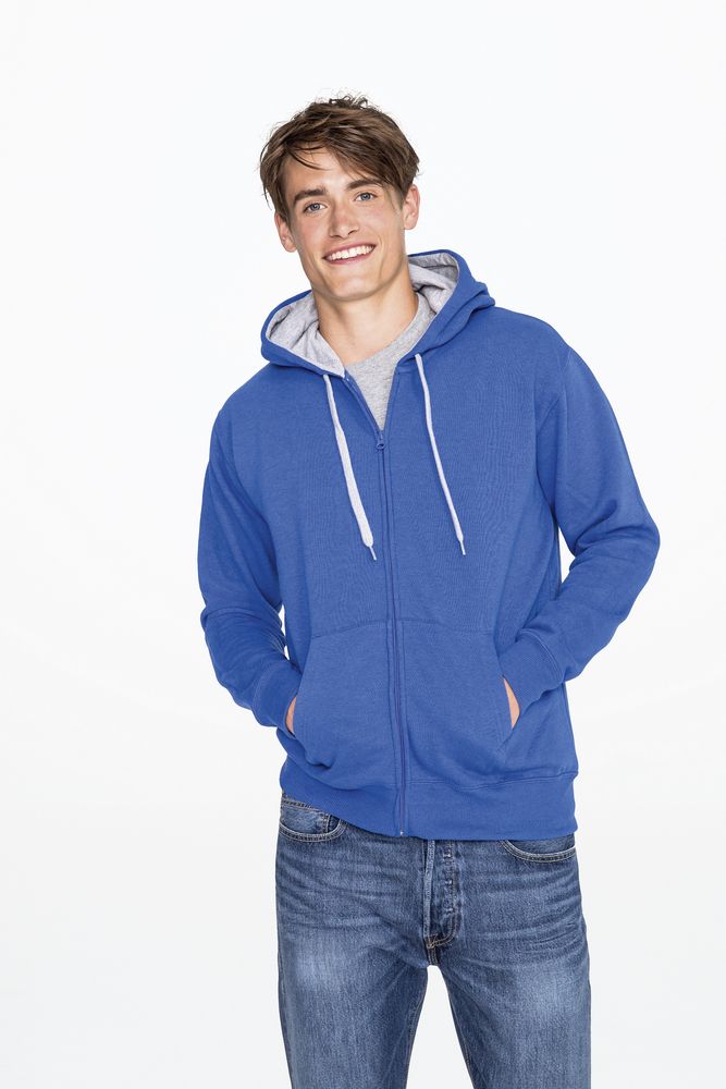 Толстовка мужская Soul Men 290 с контрастным капюшоном, черная / Миниатюра WWW (1000)