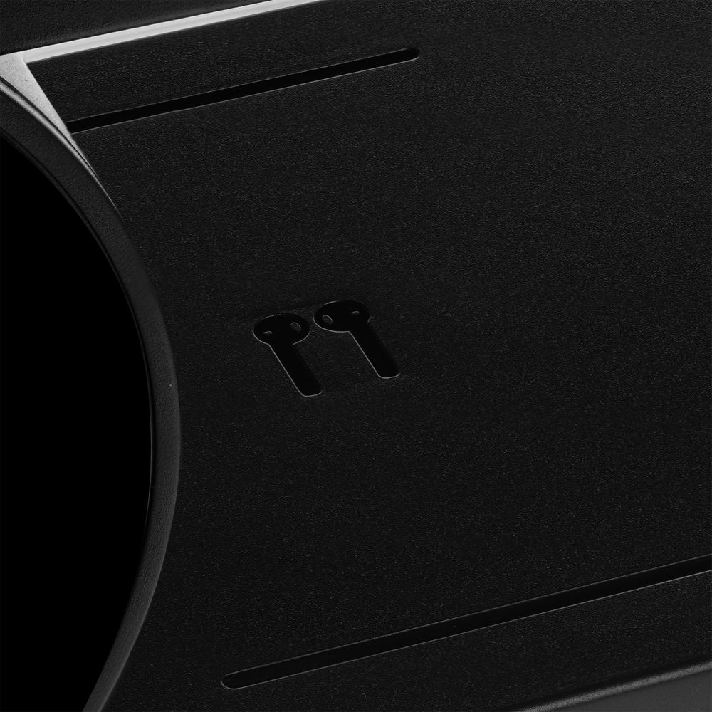 Станция беспроводной зарядки с часами fullStack, черная / Миниатюра WWW (1000)