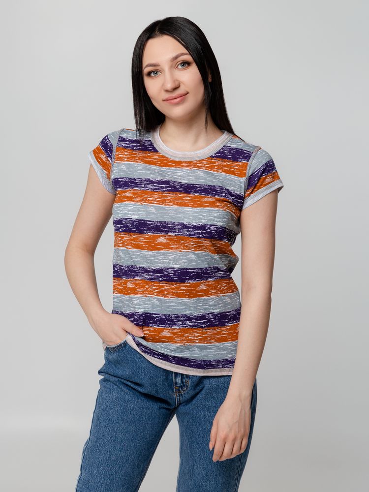 Футболка женская Rayet Lady двусторонняя, оранжевая с фиолетовым / Миниатюра WWW (1000)