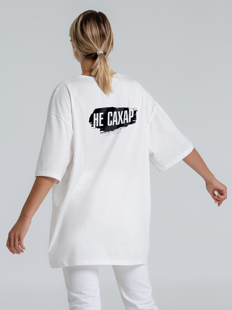 Футболка оверсайз «Не сахар», молочно-белая / Миниатюра WWW (1000)