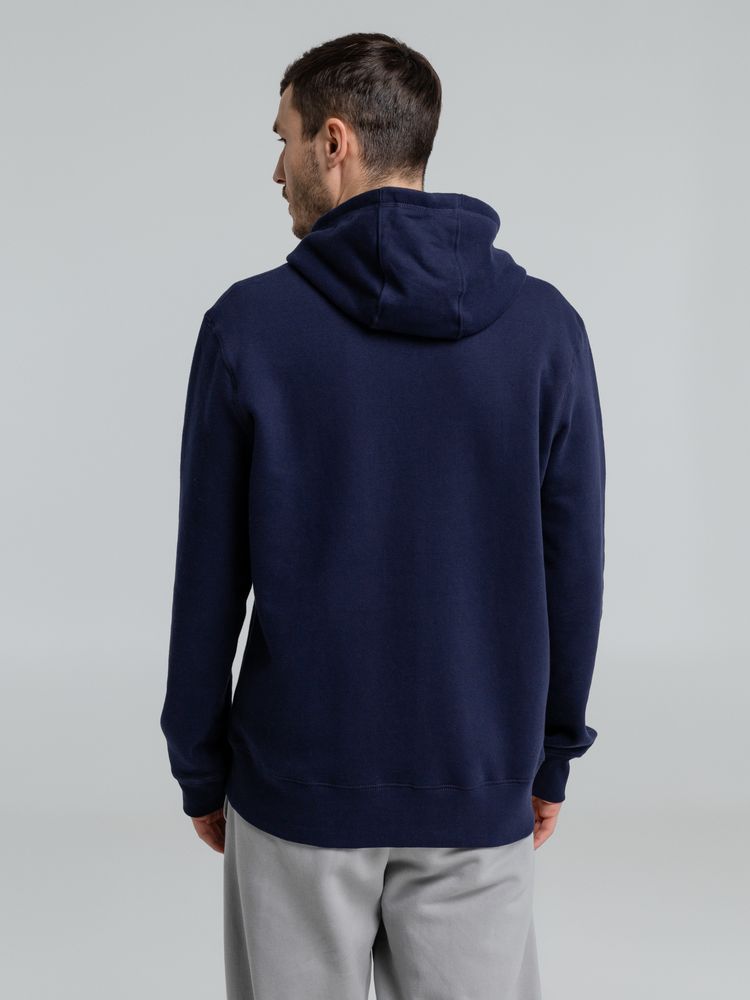 Толстовка с капюшоном на молнии унисекс King, темно-синяя / Миниатюра WWW (1000)