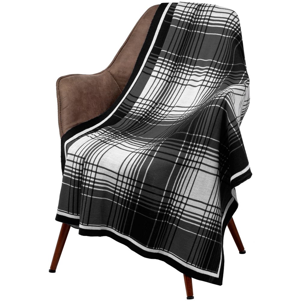 Плед Duotone, черный с белым / Миниатюра WWW (1000)