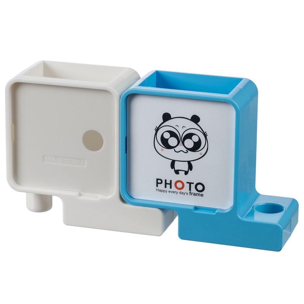 Органайзер с фоторамкой Officelover, белый с голубым / Миниатюра WWW (1000)