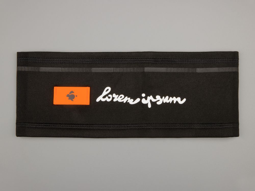 Лейбл из ПВХ Dzeta, S, оранжевый неон / Миниатюра нанесения (1000)