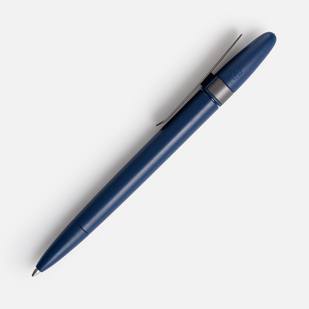 Ручка шариковая Prodir DS5 TSM Metal Clip, синяя с серым / Миниатюра WWW (1000)