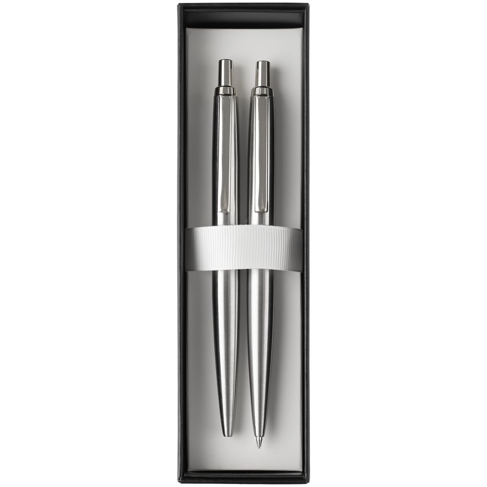 Набор из механического карандаша и ручки Poetica, серебристый / Миниатюра WWW (1000)