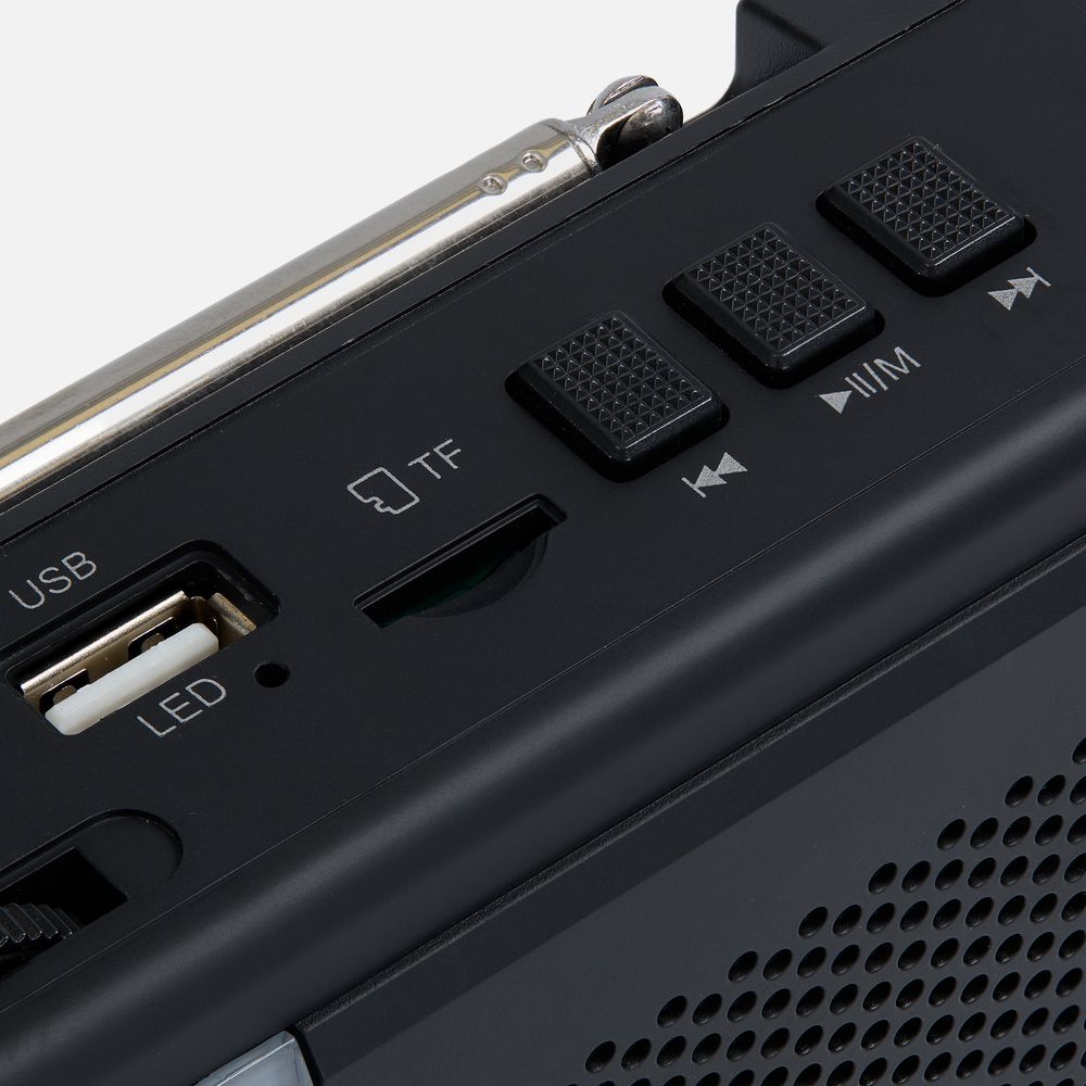 Bluetooth-колонка с радио Comradio, черная / Миниатюра WWW (1000)