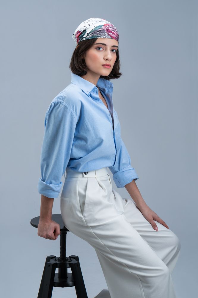 Платок шелковый Delicate, пионы / Миниатюра WWW (1000)