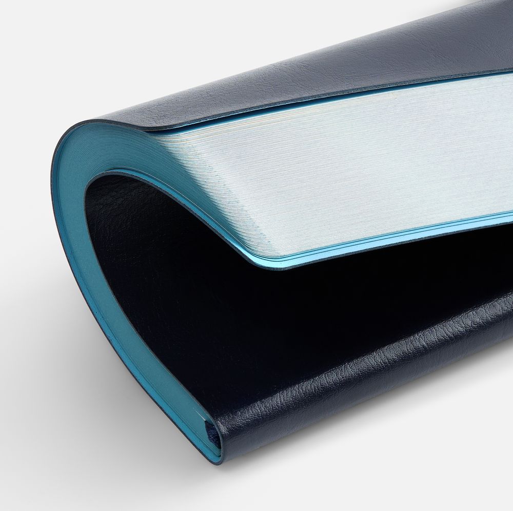 Ежедневник Doppio, недатированный, синий с голубым / Миниатюра WWW (1000)