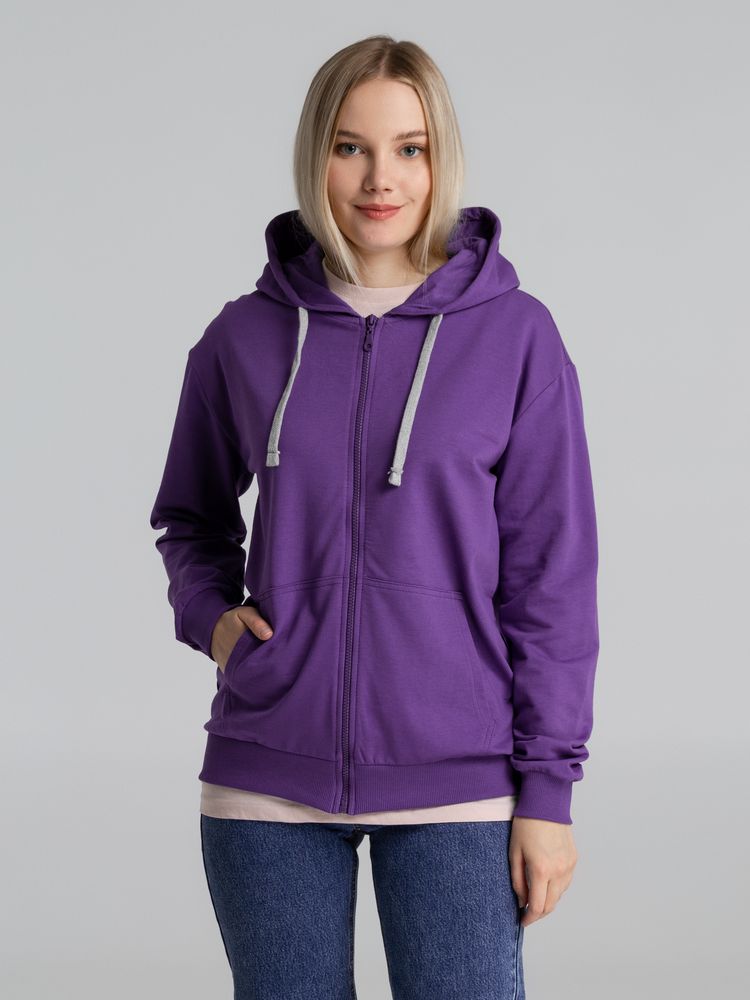 Толстовка с капюшоном на молнии Unit Siverga, фиолетовая / Миниатюра WWW (1000)