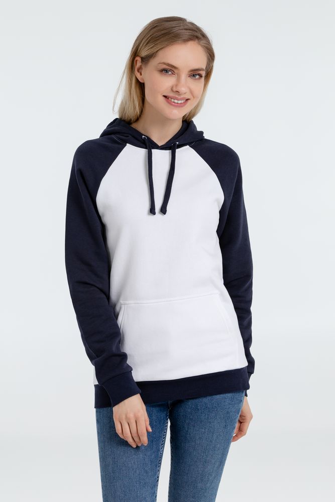 Толстовка унисекс Seattle, белая с темно-синим / Миниатюра WWW (1000)