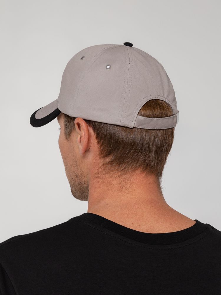 Бейсболка Honor, серая с черным кантом / Миниатюра WWW (1000)