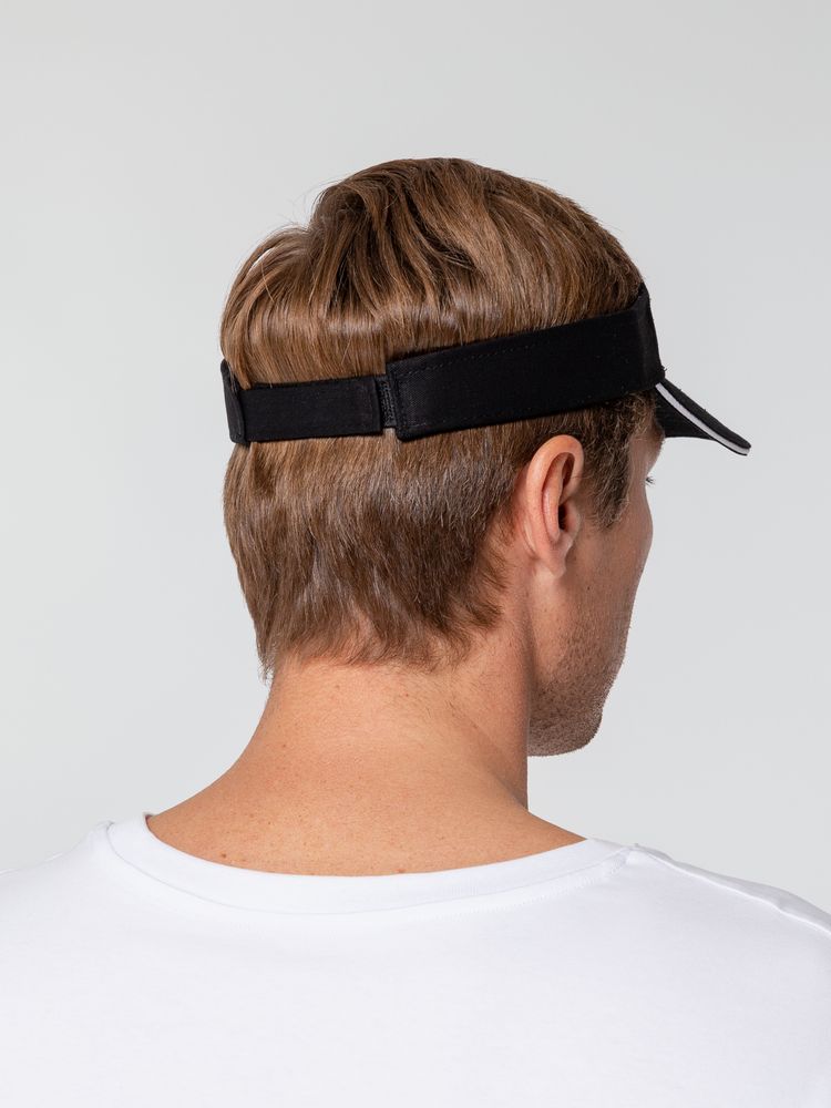 Козырек Active, черный с белым кантом / Миниатюра WWW (1000)