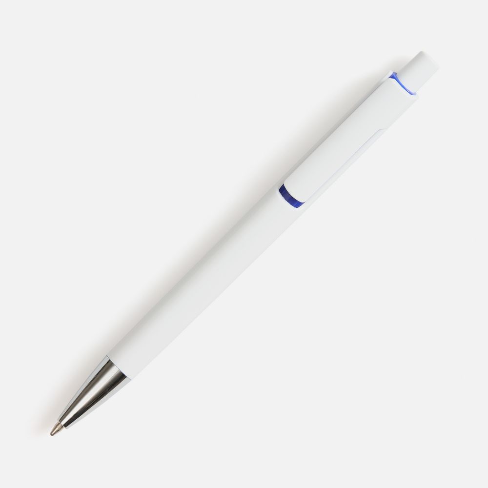 Ручка шариковая Dominanta, белая с темно-синим / Миниатюра WWW (1000)