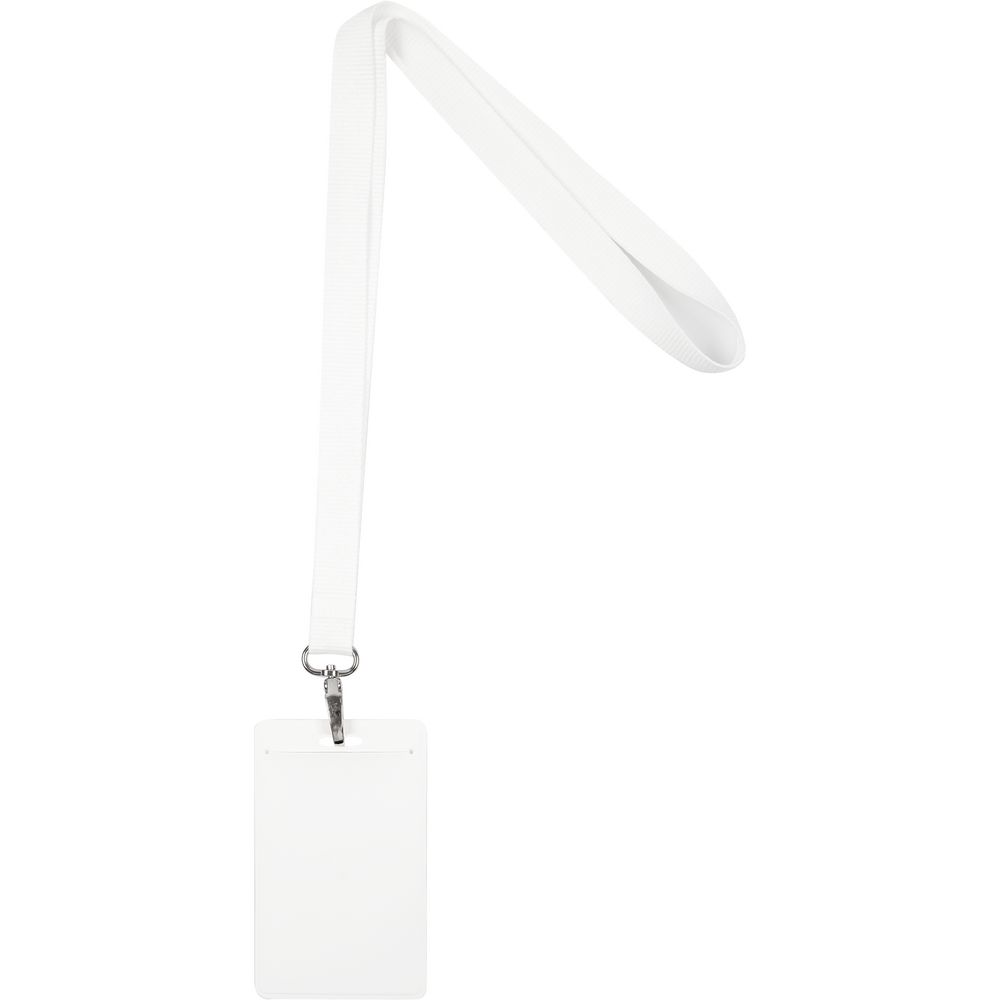 Лента для бейджа Pin, белая / Миниатюра WWW (1000)