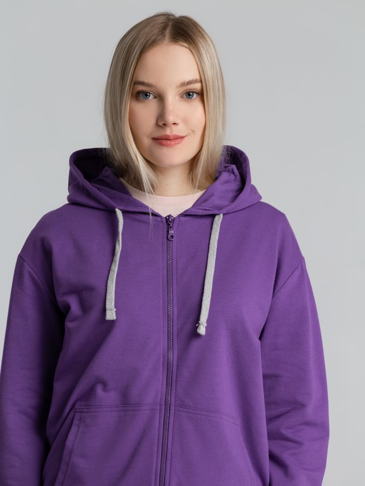 Толстовка с капюшоном на молнии Unit Siverga, фиолетовая / Миниатюра WWW (1000)