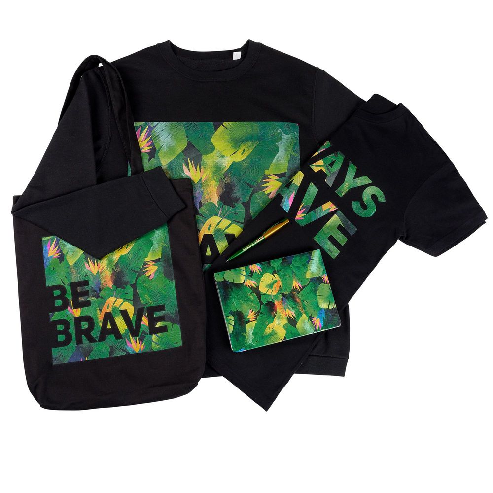 Холщовая сумка «Будь храбрым!», черная / Миниатюра WWW (1000)