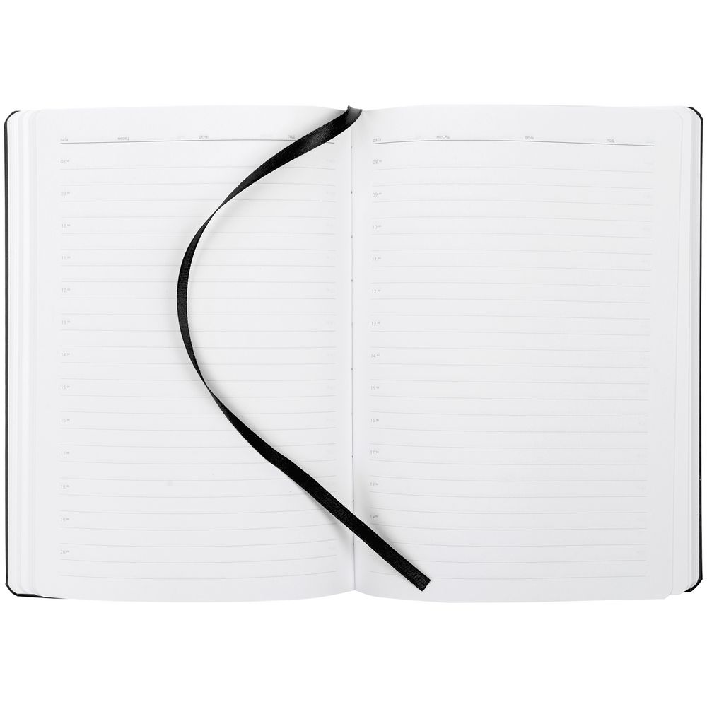 Ежедневник New Brand, недатированный, черный / Миниатюра WWW (1000)