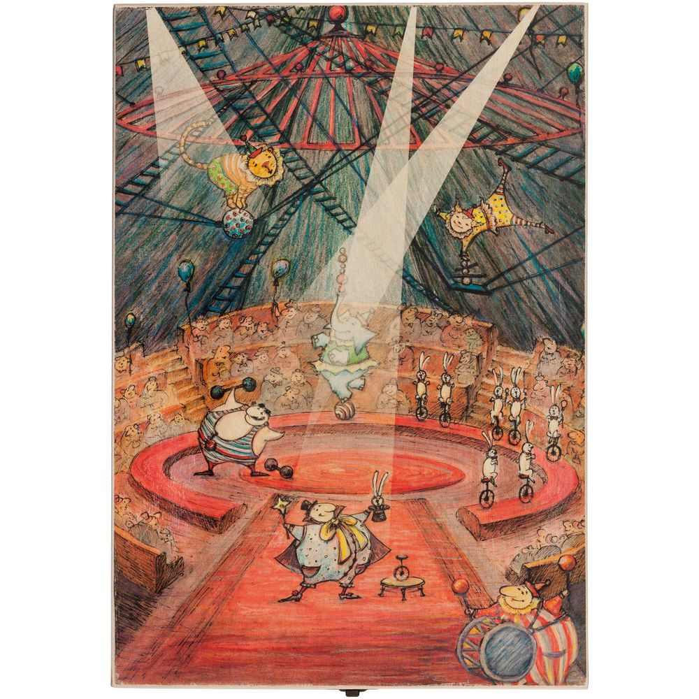 Набор из 3 елочных игрушек Circus Collection: фокусник, силач и лев / Миниатюра WWW (1000)