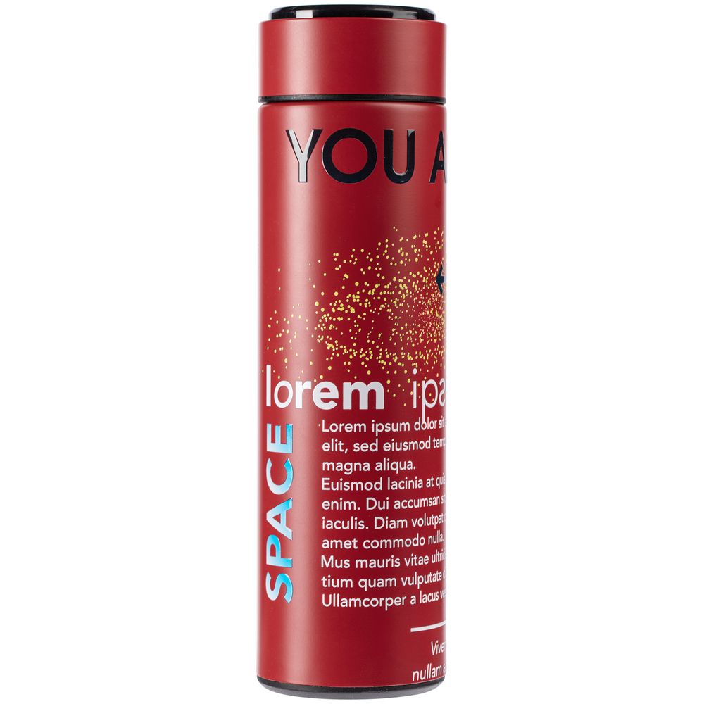 Смарт-бутылка Long Therm, красная / Миниатюра нанесения (1000)