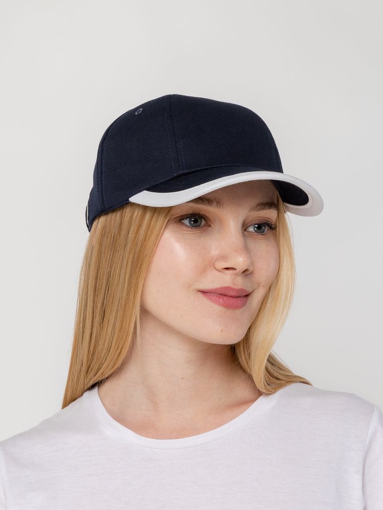 Бейсболка Honor, темно-синяя с белым кантом / Миниатюра WWW (1000)