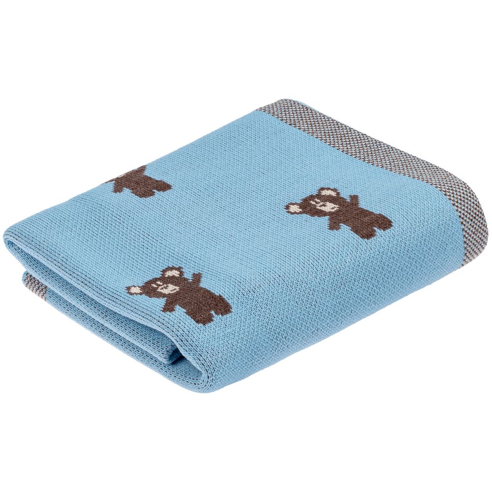 Плед детский с мишками Beastie Toys, небесно-голубой / Миниатюра WWW (1000)