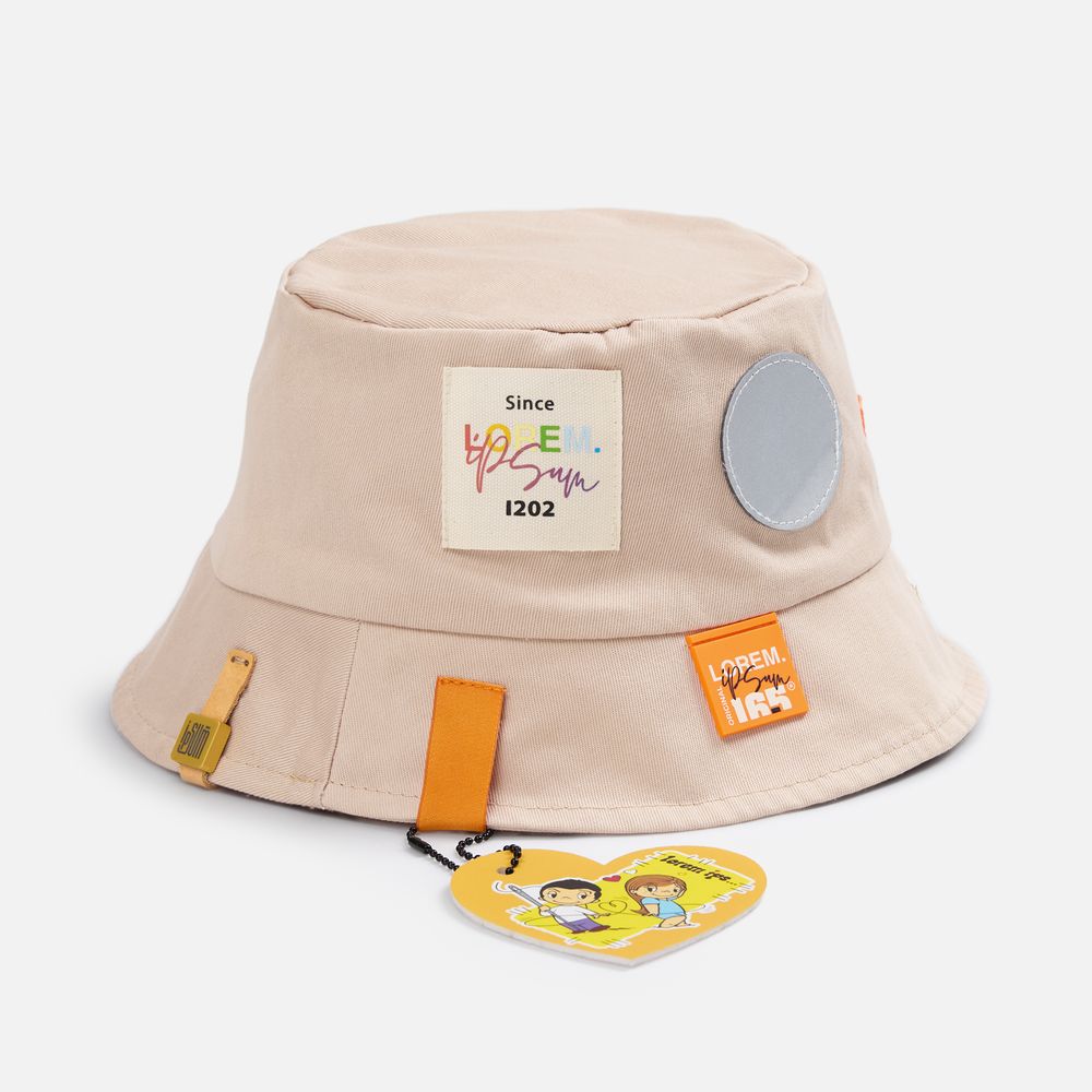 Квадратный шильдик на резинку Direct, матовый золотистый / Миниатюра нанесения (1000)