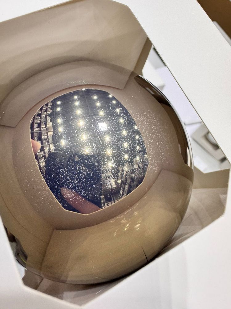 Оформительский шар Finery, 8 см, глянцевый серебристый / Миниатюра WWW (1000)